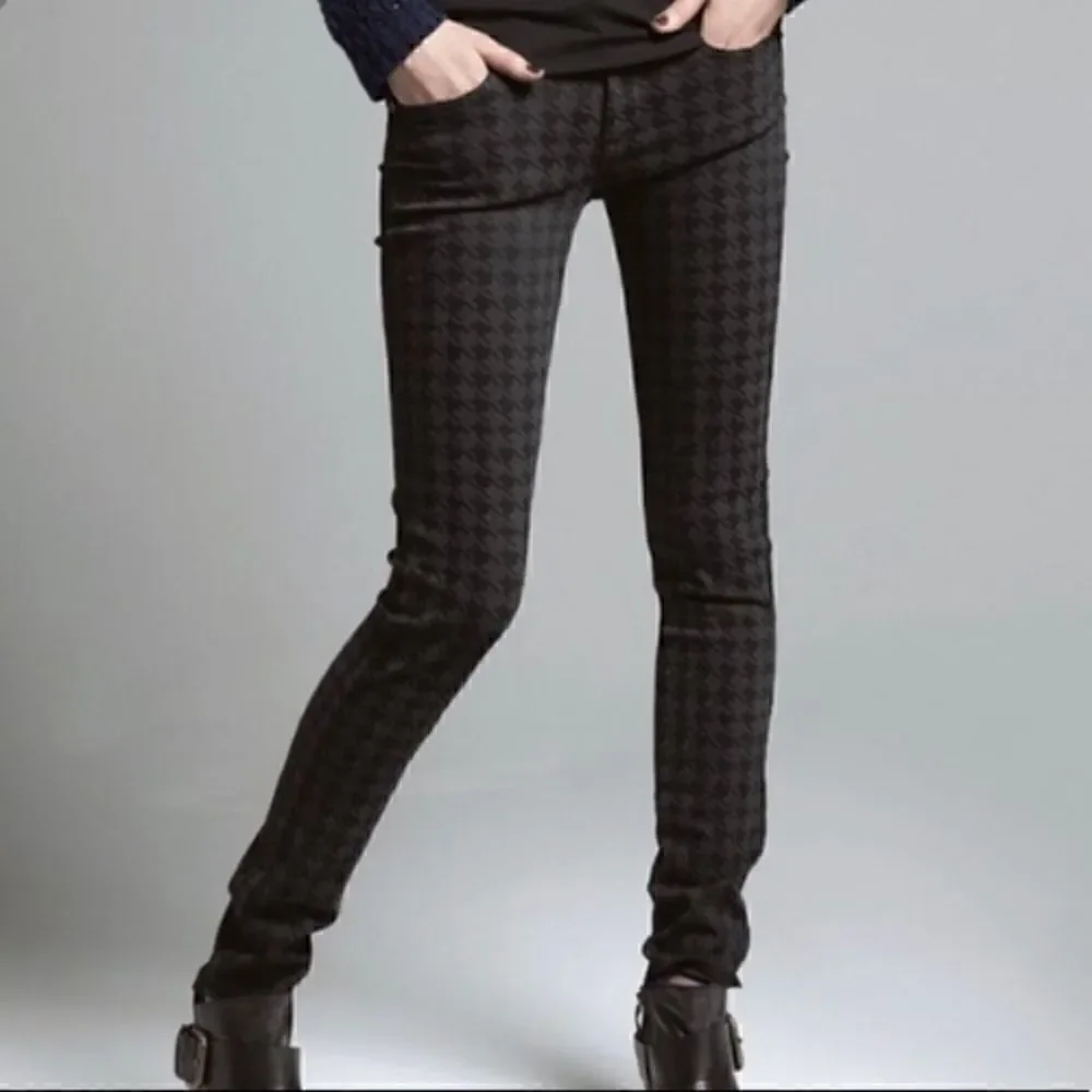 Rich & Skinny Houndstooth Skinny Jean Size 26 EUC